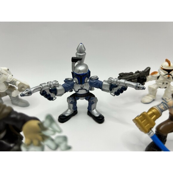 Star Wars Galactic Heroes Figures Snowtrooper, Anakin, Jango Fett Lot of 8 - Picture 7 of 11